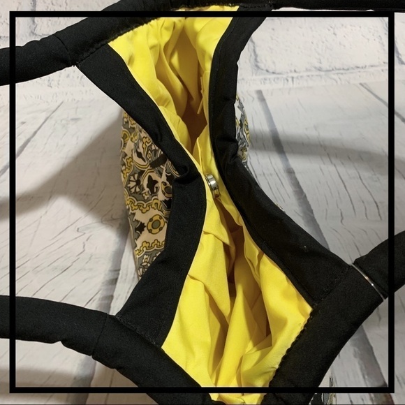 VASARI Hobo - Gray, Black, Yellow and Cream Print - Picture 5 of 8